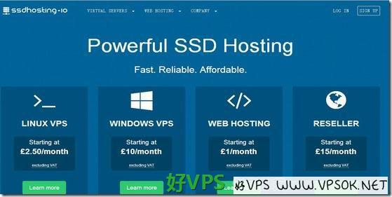 SSDHosting.io：£3/月XEN-1GB/10G SSD/500GB 英国