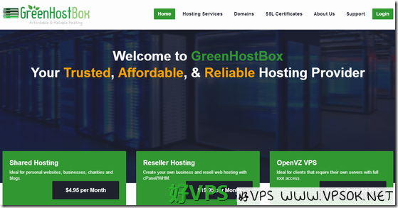 GreenHostBox：$10/年OpenVZ-128MB/10GB/500GB 凤凰城