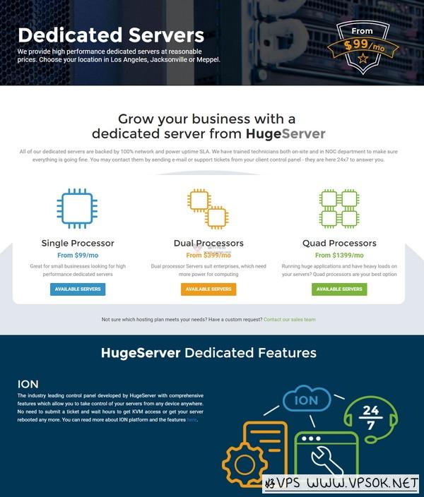 HugeServer：$9.95/月KVM-512MB/10GB/带宽500M 洛杉矶(Equinix)