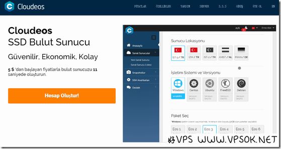 Cloudeos：$5/月KVM-512MB/20G SSD/1TB 土耳其