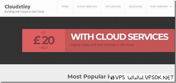 Cloudxtiny：£1.5/月KVM-512MB/5G SSD/100GB/英国机房