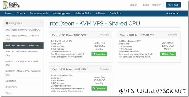 Dataideas：$1.5/月KVM-1GB/10G SSD/无限流量/休斯顿(德州)