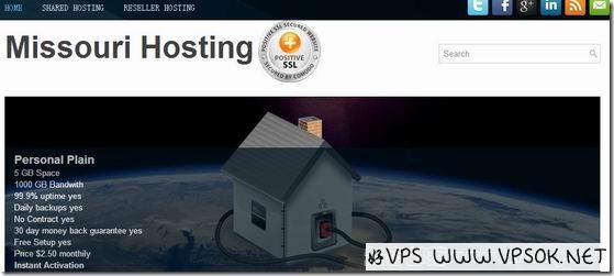 MissouriHosting：$1.5/首月OpenVZ-512MB/1GB/10GB/1TB 斯克兰顿