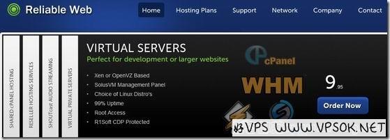 ReliableWeb：£3.95/月OpenVZ-512MB/1024MB/40GB/1000GB 英国&美国