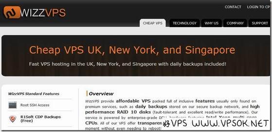WizzVPS：$9.95/月 160MB/10GB/150GB 新加坡